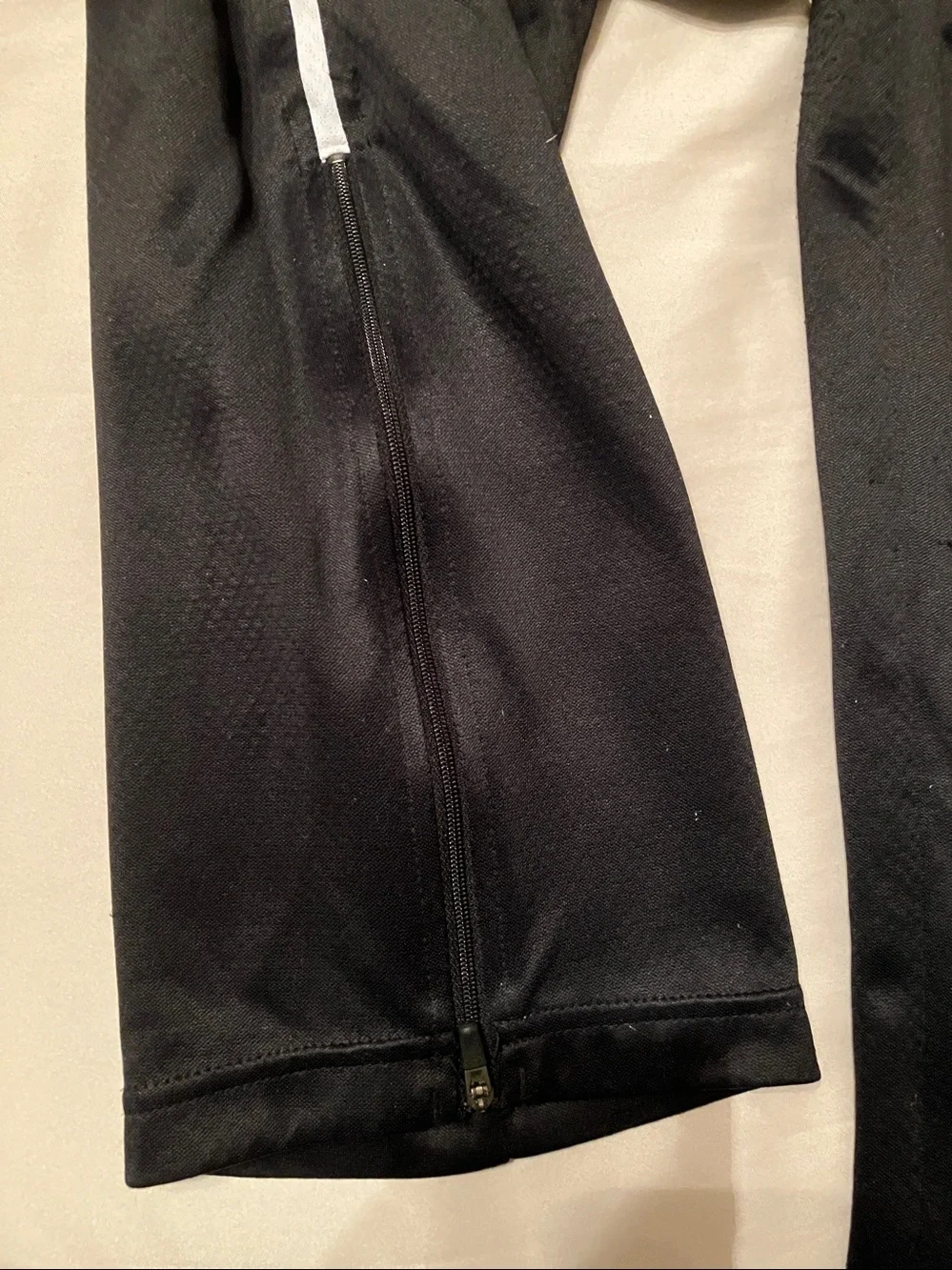 Nike Black Track Pants with White Swoosh and Side Stripe - Picture 6 of 10